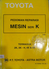 Image of Pedoman Reparasi Mesin Seri K